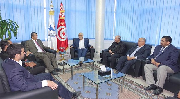 Rached Ghannouchi reçoit Hechmi Hamdi