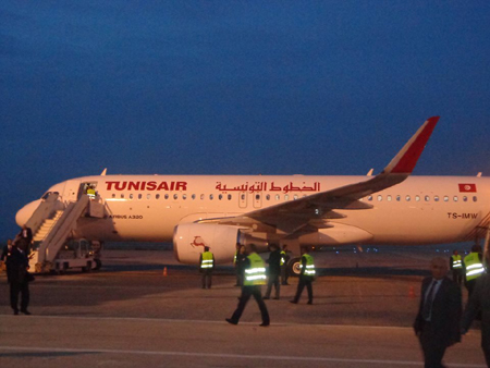 Tunisair baptise son nouvel Airbus A320, Farhat Hached
