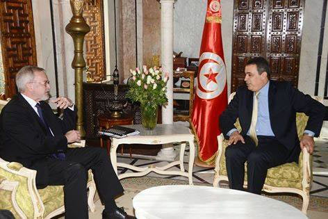 Tunisie - Mehdi Jomâa reçoit le président et le vice-président de la BEI