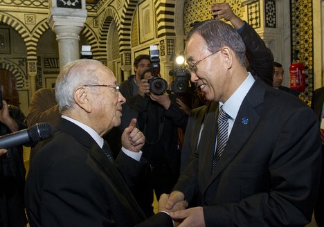 Ban-Ki Moon flicite Bji Cad Essebsi 