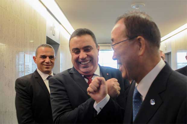 Tunisie - ONU : Mehdi Jomâa s'entretient avec Ban Ki Moon à New York