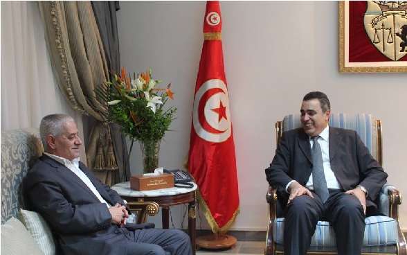 Tunisie - Mehdi Jomâa reçoit Houcine Abassi et Habib Essid à la Kasbah (MAJ)