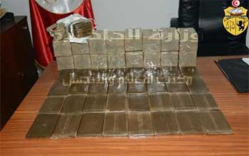 Tunisie - Saisie de 20 Kg de cannabis  Tunis