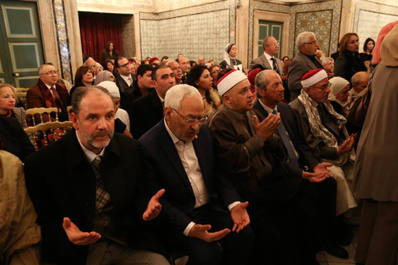 Rached Ghannouchi et Mohamed Ennaceur présents au mariage du fils de Abdelfattah Mourou