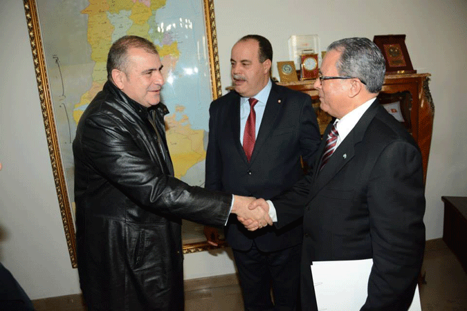 Mohamed Nejem Gharsalli reoit l'ambassadeur d'Egypte en Tunisie 