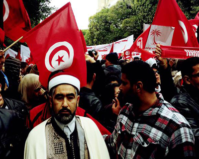 Photo du jour- Manifestation anti-terrorisme : Adel Almi en tête du cortège