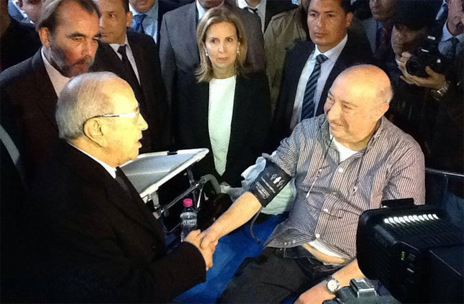 Béji Caïd Essebsi et Mohamed Ennaceur à l'hôpital Charles Nicolle
