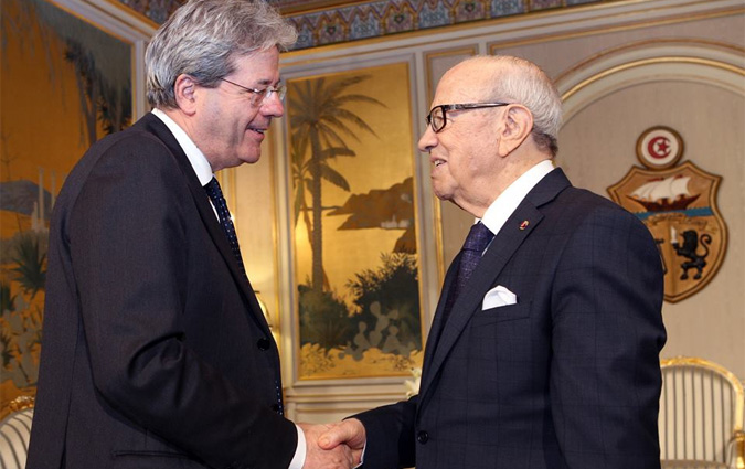 Bji Cad Essebsi reoit le chef de la diplomatie italienne 
