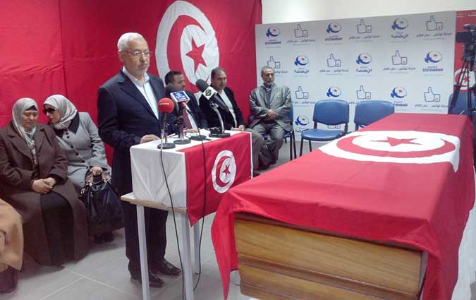 Rached Ghannouchi et les militants d'Ennahdha rendent un dernier hommage à Moncef Ben Salem