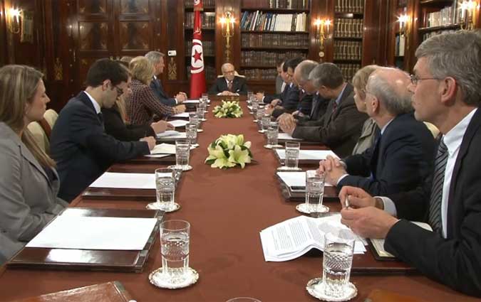 Béji Caïd Essebsi et Habib Essid reçoivent une délégation du Congrès des Etats-Unis