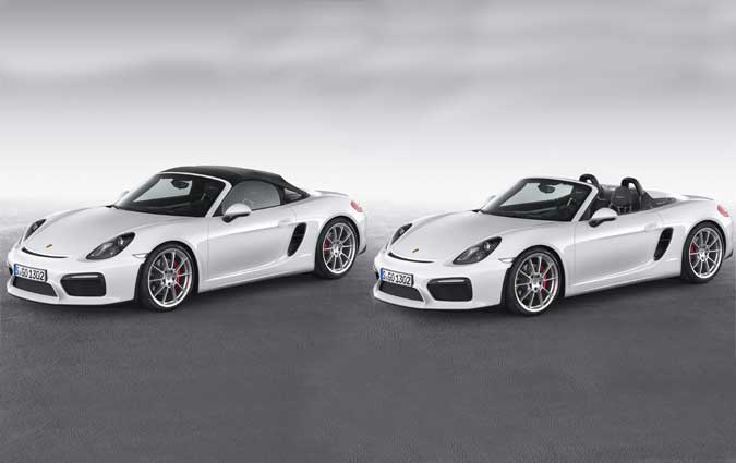 Salon de New York 2015 : Présentation en première mondiale du Porsche Boxster Spyder