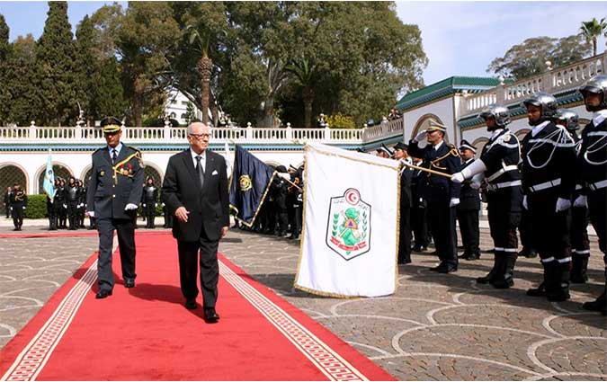 Bji Cad Essebsi assiste  la crmonie du 59me anniversaire des forces de scurit intrieure