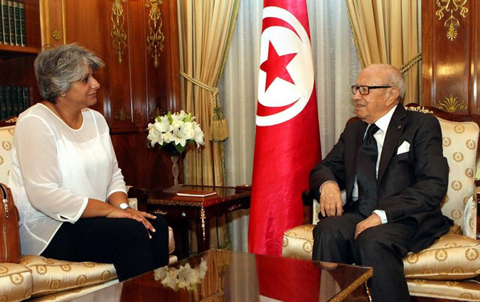 Béji Caïd Essebsi reçoit Besma Khalfaoui