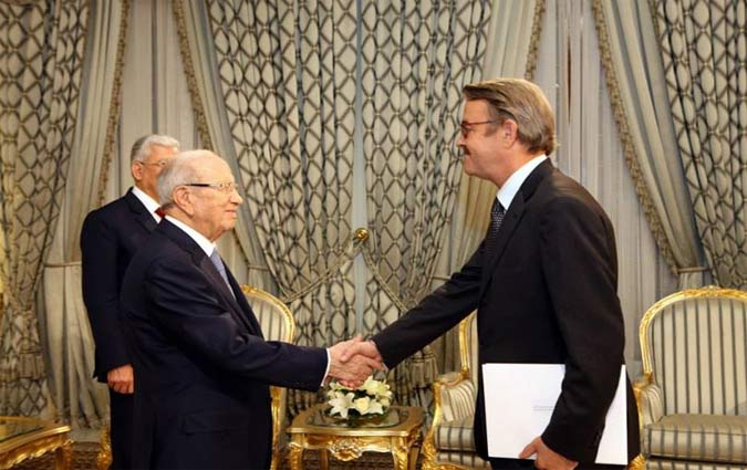 Bji Cad Essebsi reoit les lettres de crance de sept nouveaux ambassadeurs