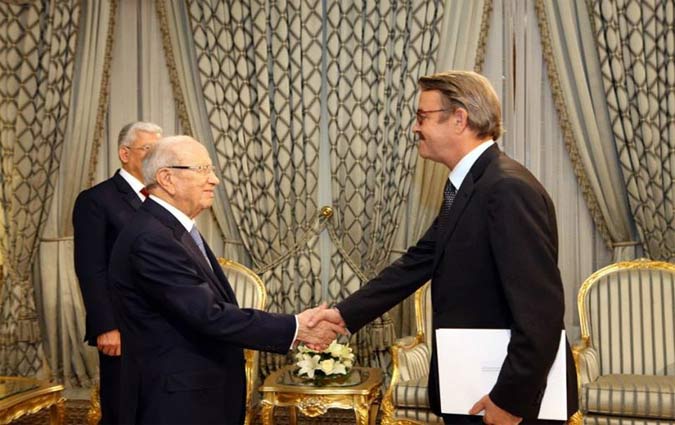 Béji Caïd Essebsi reçoit les lettres de créance de sept nouveaux ambassadeurs