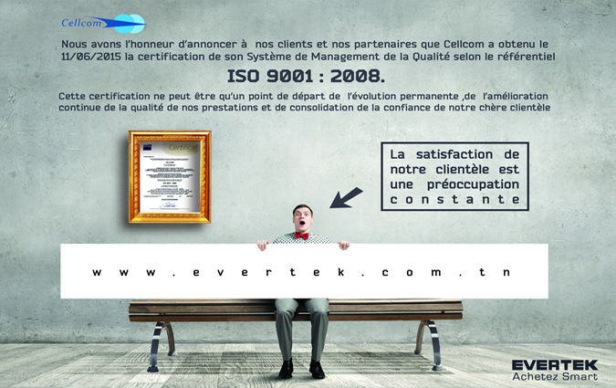 Cellcom certifié ISO pour son système de management de qualité