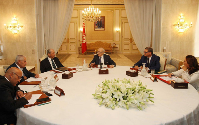 BCE reoit Habib Essid, Mohamed Ennaceur, Houcine Abassi et Wided Bouchamaoui  Carthage
