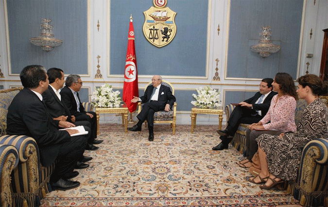 Bji Cad Essebsi reoit une dlgation du comit de dfense de Maher Mana 