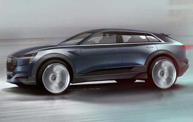 Avant-goût d'e-Tron Quattro Concept, le SUV électrique d'Audi
