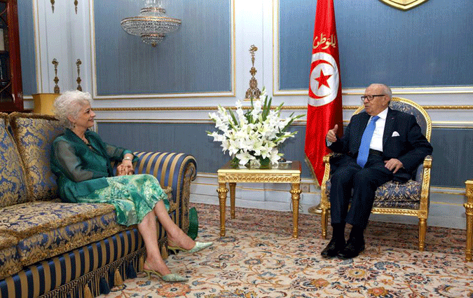 Bji Cad Essebsi s'entretient avec Violette Dagher  Carthage