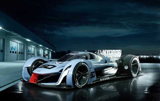 Le concept-car N2025 Vision Gran Turismo, préfigurant les projections futures du département N de Hyundai