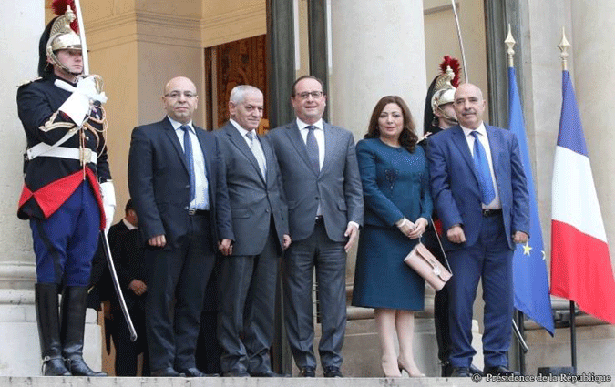 Le quartet tunisien reu par Franois Hollande  l'Elyse