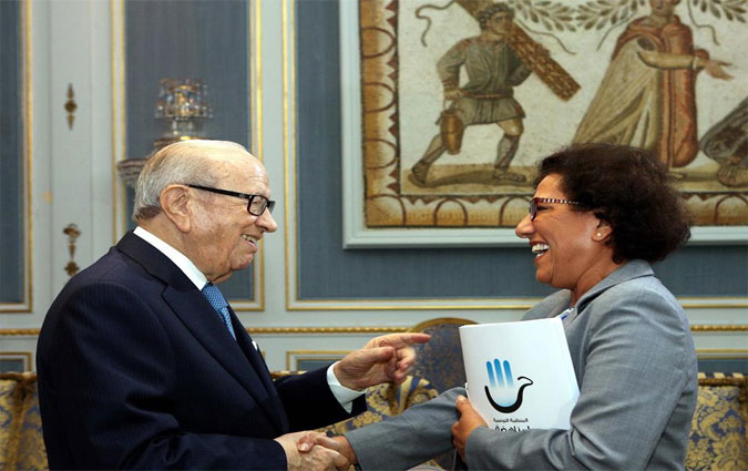 Radhia Nasraoui reçue au Palais de Carthage