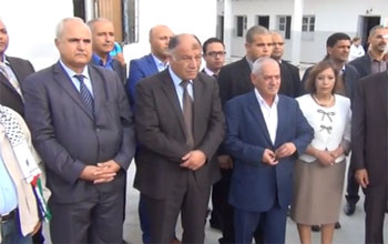 Jalloul et Abassi participent à la cérémonie de salut des drapeaux tunisien et palestinien