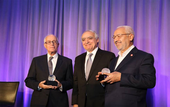 New York : Béji Caïd Essebsi et Rached Ghannouchi primés par le prix « pionniers de la construction de la paix »