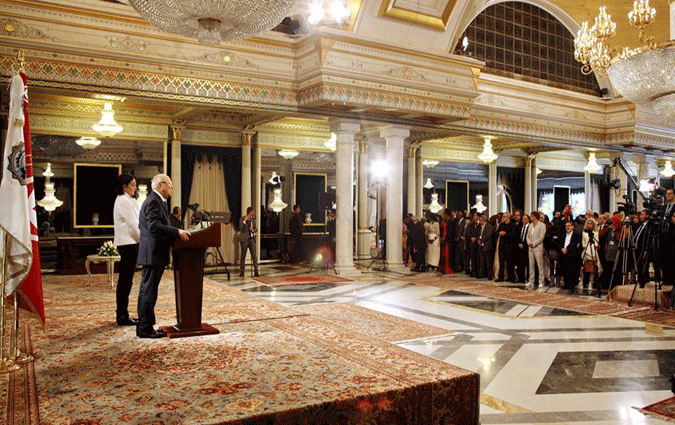 Béji Caïd Essebsi reçoit les artistes des JCC 2015