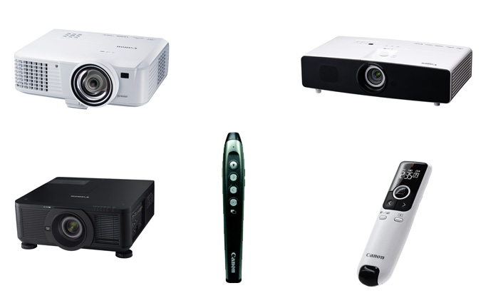 Canon lance 5 vidéoprojecteurs et 2 dispositifs professionnels de présentation