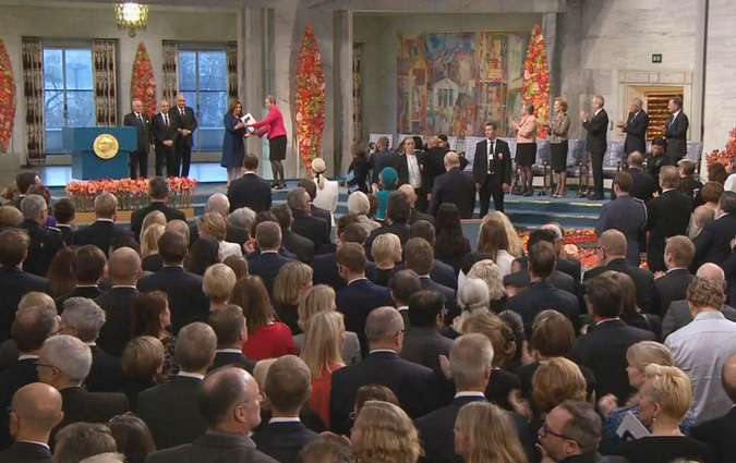 Cérémonie de remise des prix Nobel aux membres du quartet