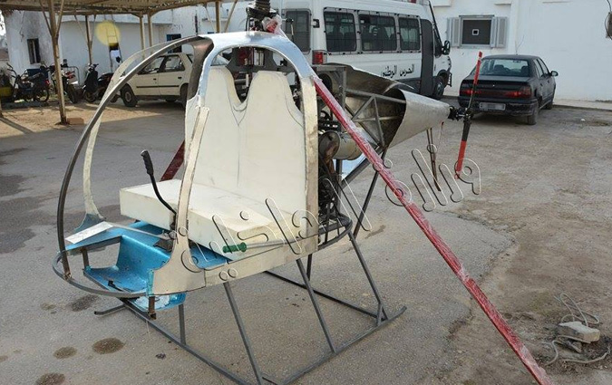 Saisie d'un hélicoptère fabriqué par un mécanicien dans un garage à Ben Arous