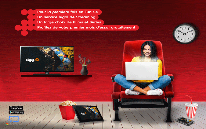 Le service de streaming StarzPlay disponible en exclusivité chez Ooredoo