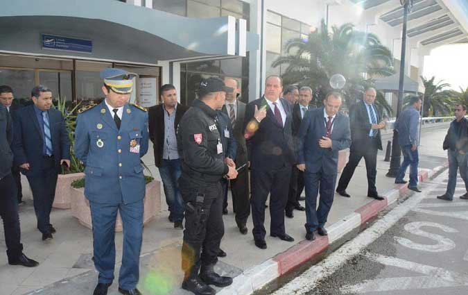 Najem Gharsalli en visite d'inspection  l'aroport Tunis-Carthage 