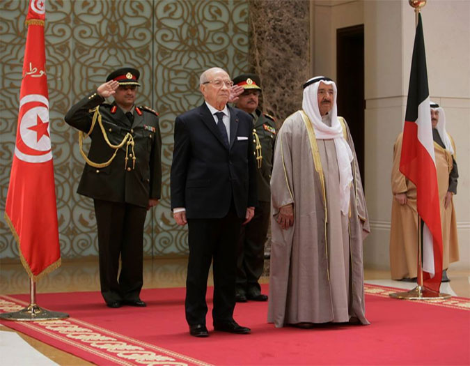 Bji Cad Essebsi reu par le l'Emir du Kowet