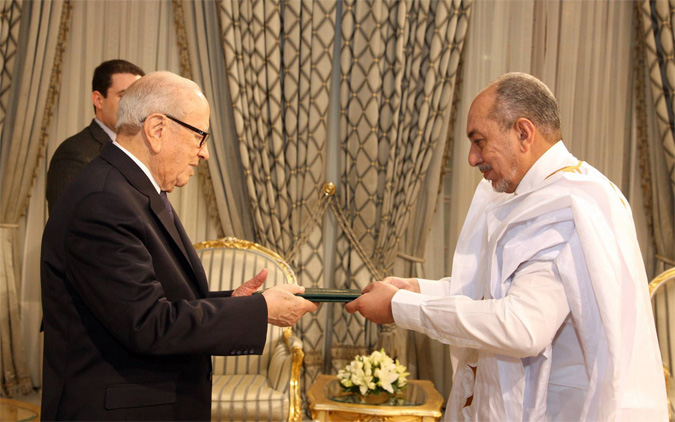 Bji Cad Essebsi reoit les lettres de crance de six nouveaux ambassadeurs
