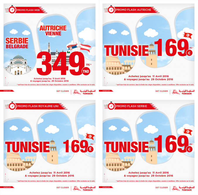 Tunisair : Du nouveau dans sa promotion tarifaire  Flash Web 2016
