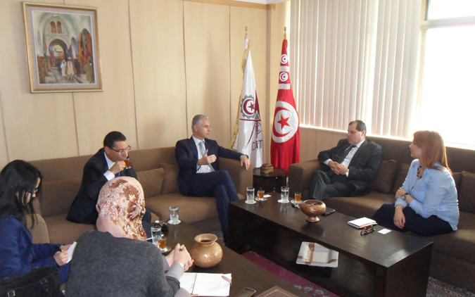 Visite de la Chambre de Commerce Tuniso-Britannique  la Chambre de Commerce et de l'Industrie de Tunis
