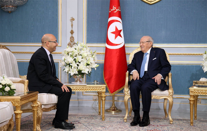 Béji Caïd Essebsi reçoit Mohamed Fadhel Mahfoudh