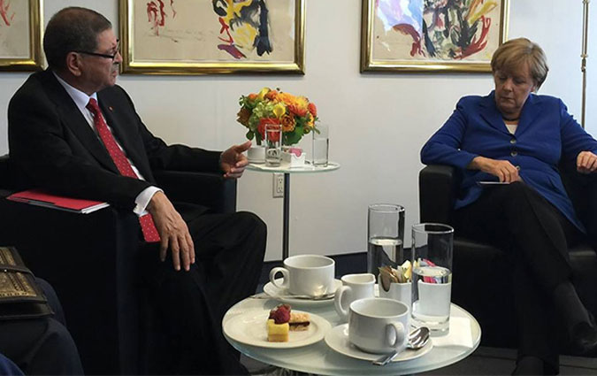 Rencontre entre Habib Essid et Angela Merkel en Turquie