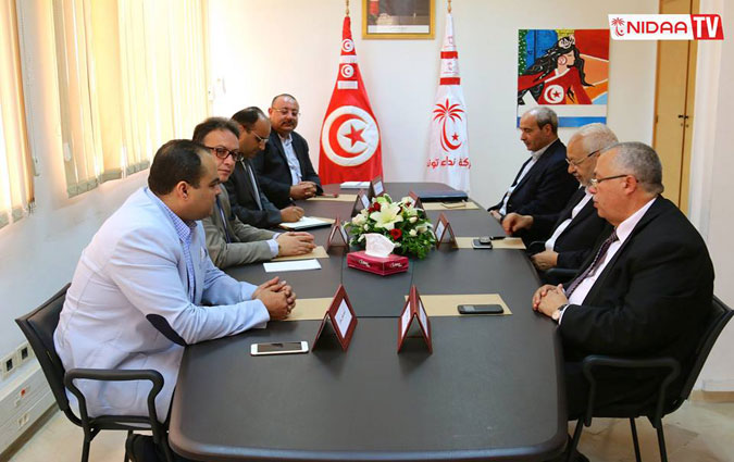 Runion entre Nidaa Tounes et Ennahdha concernant la constitution d'un gouvernement d'union nationale