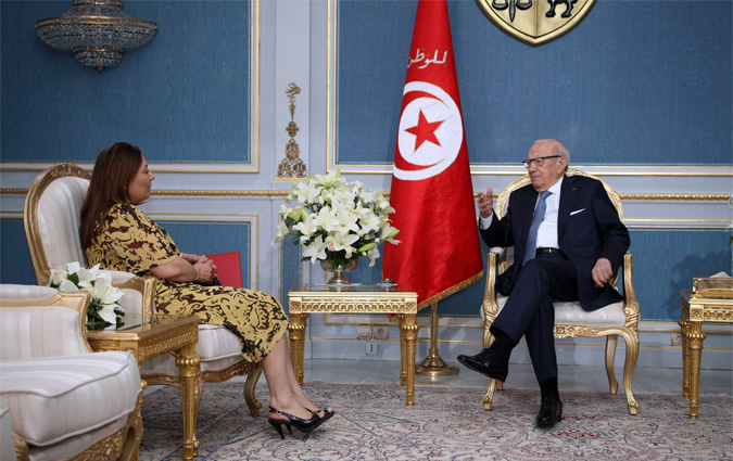 Béji Caïd Essebsi reçoit Wided Bouchamaoui
