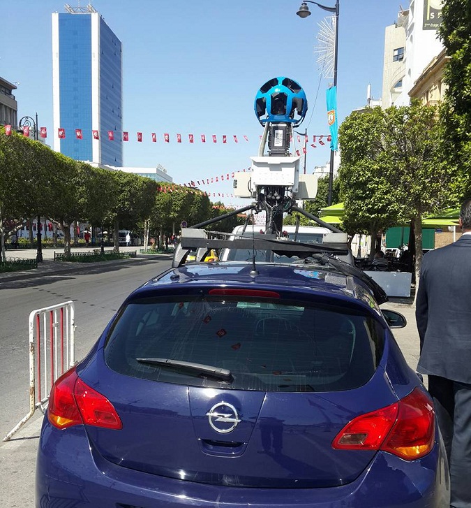 Dmarrage de l'application  Google Street View  dans les rues de Tunis