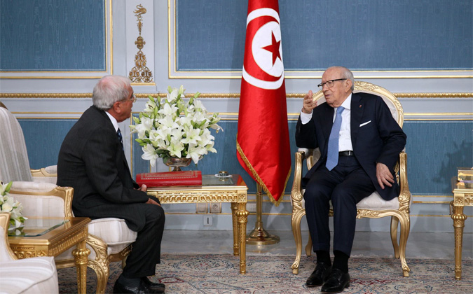 Béji Caïd Essebsi reçoit Taoufik Bouderbala à Carthage