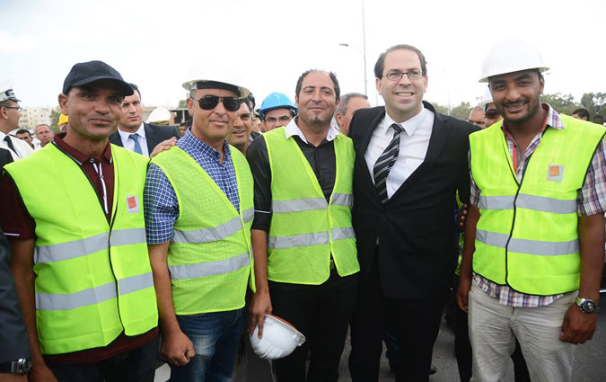 Youssef Chahed inaugure l'échangeur Mahmoud El Matri à l'Ariana