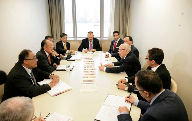 Bji Cad Essebsi rencontre le prsident de la Banque mondiale et l'Emir du Qatar  New York