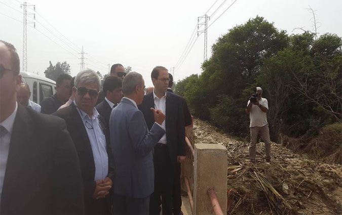 Inondations - Youssef Chahed constate les dgts au gouvernorat de Monastir