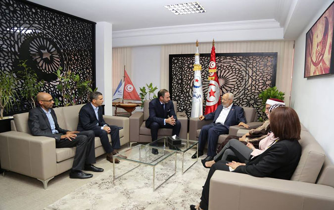 Rached Ghannouchi accueille pour la première fois le nouvel ambassadeur de l'UE en Tunisie