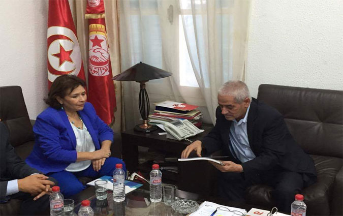 Houcine Abassi reoit Sihem Ben Sedrine
